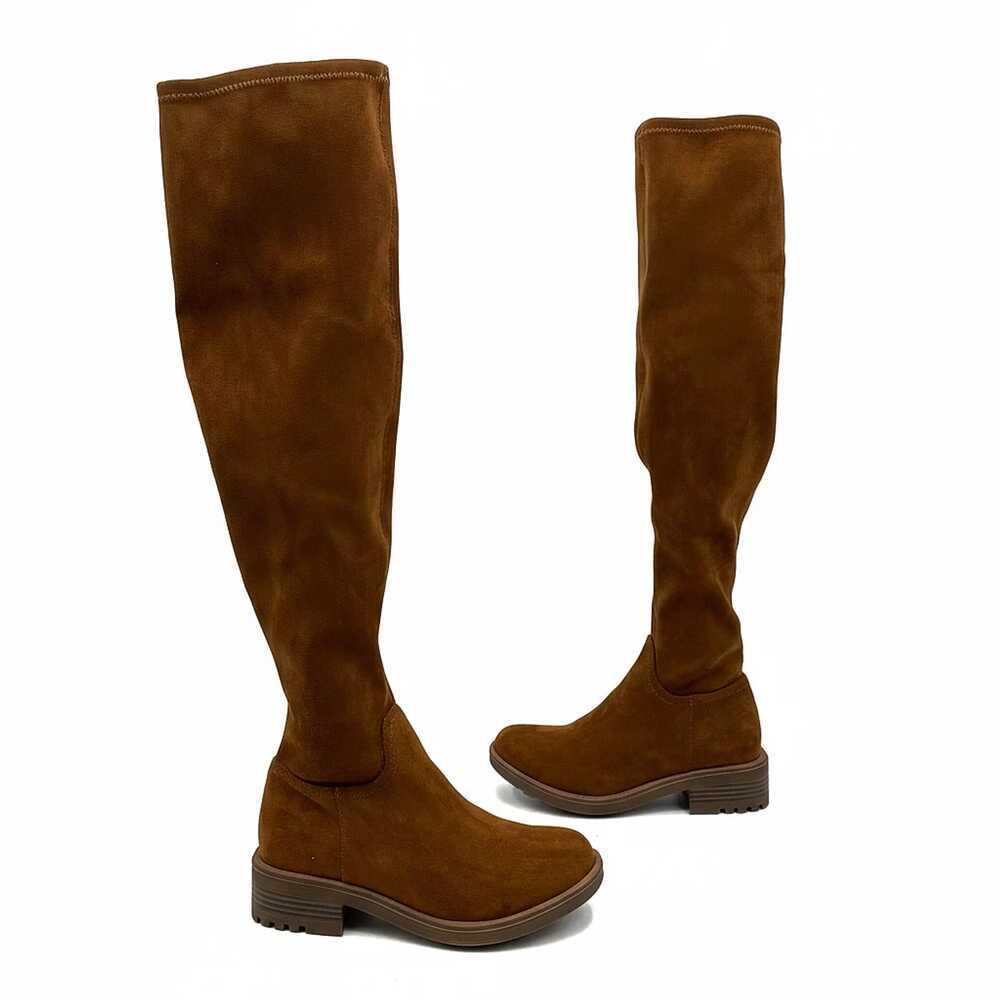 Life Stride Brown Faux Suede Over the Knee Boots | Women’s Size 5